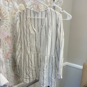 Fever Cream Tunic with Tan Stripes